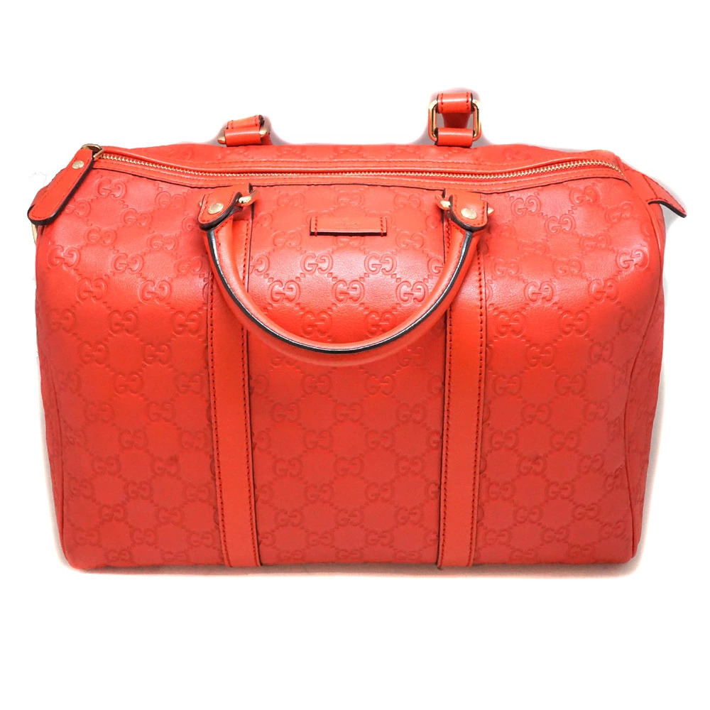 Gucci Boston Bag Guccissima Red Handbag